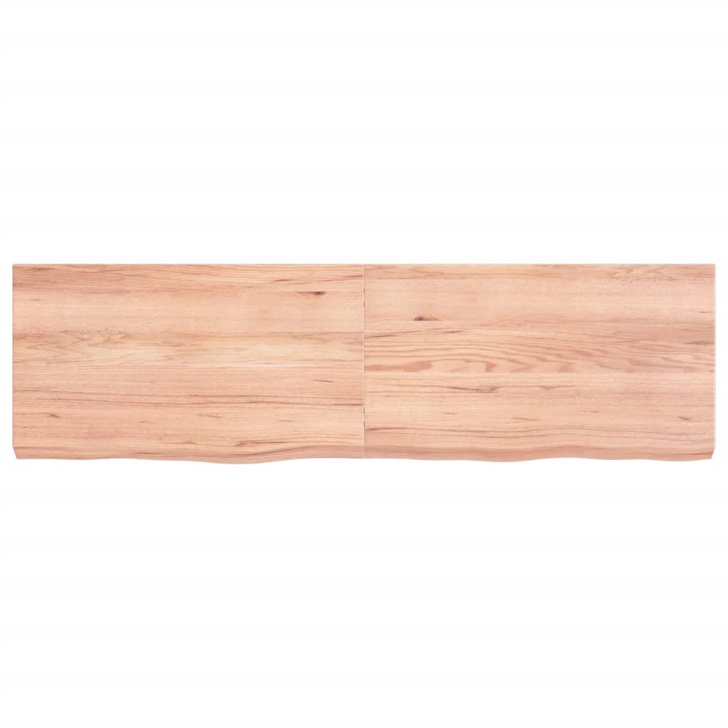 vidaXL Estante pared madera roble tratada marrón claro 140x40x(2-6) cm