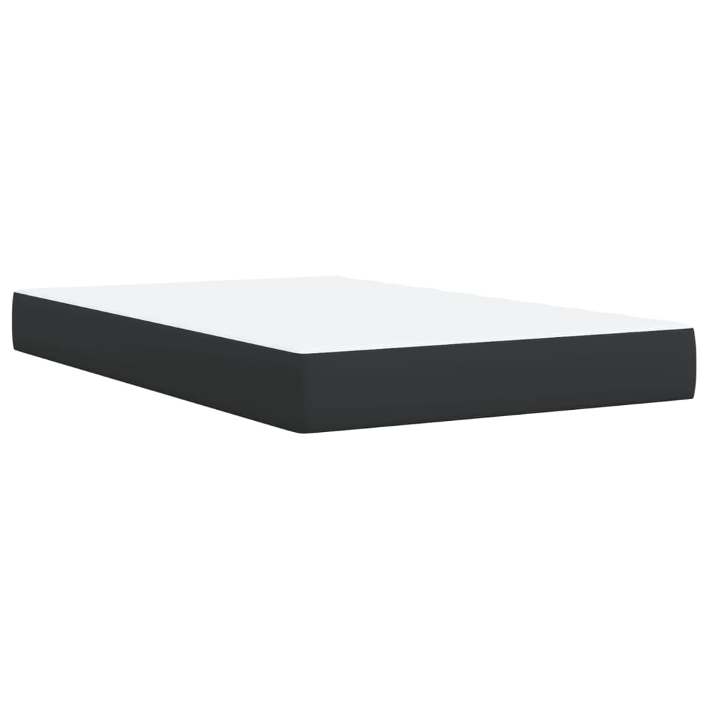 vidaXL Cama box spring con colchón cuero sintético negro 120x190 cm