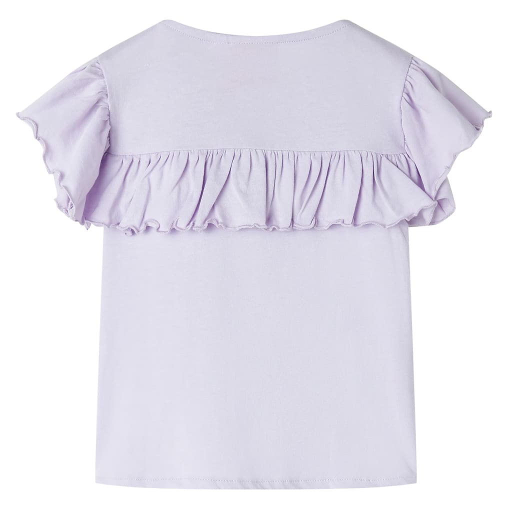 Camiseta infantil color lila 128