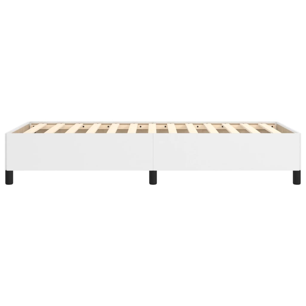 vidaXL Estructura de cama sin colchón cuero sintético blanco 80x200 cm