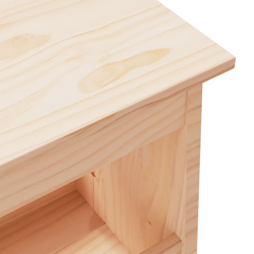 vidaXL Banco de recibidor madera maciza de pino 100x28x45 cm