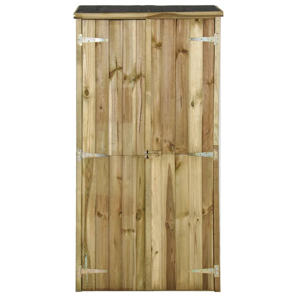 vidaXL Caseta herramientas de jardín madera de pino 85x48x177 cm