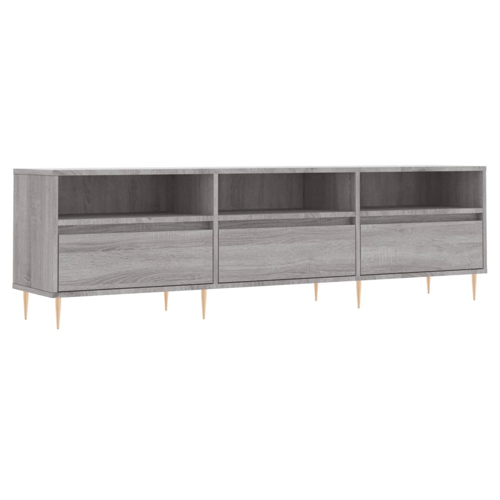 vidaXL Mueble para TV madera contrachapada gris Sonoma 150x30x44,5 cm