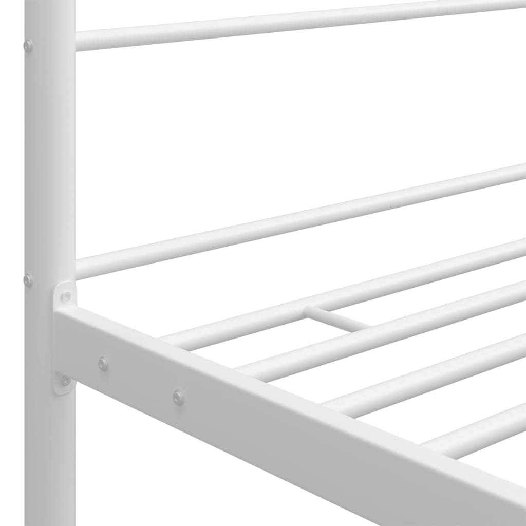 vidaXL Estructura cama con dosel sin colchón metal blanco 200x200 cm