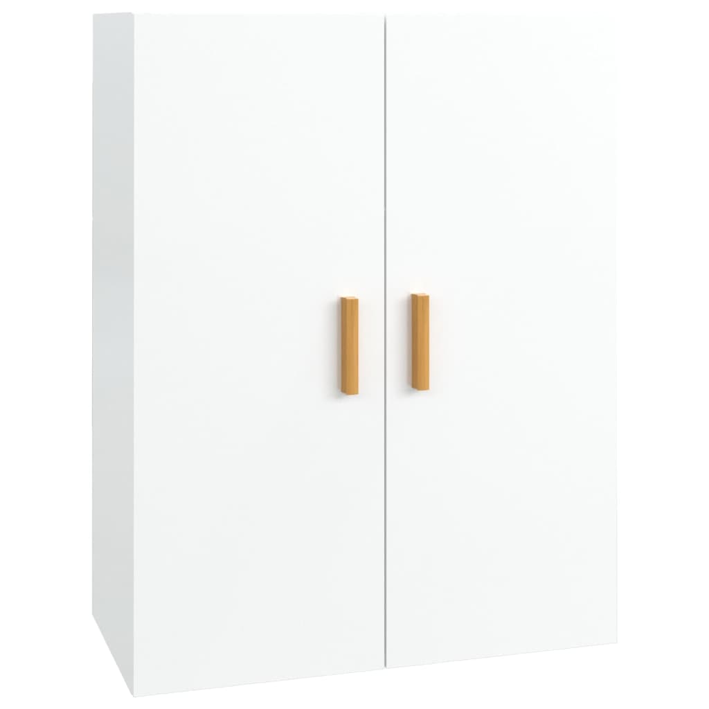 vidaXL Armario de pared colgante blanco brillante 69,5x34x90 cm