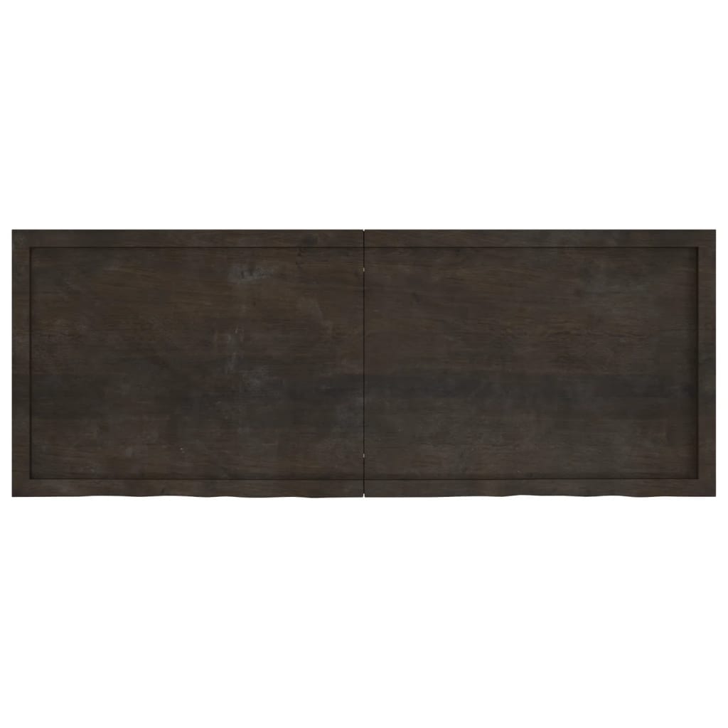 vidaXL Estante pared madera roble tratada marrón oscuro 160x60x(2-6)cm