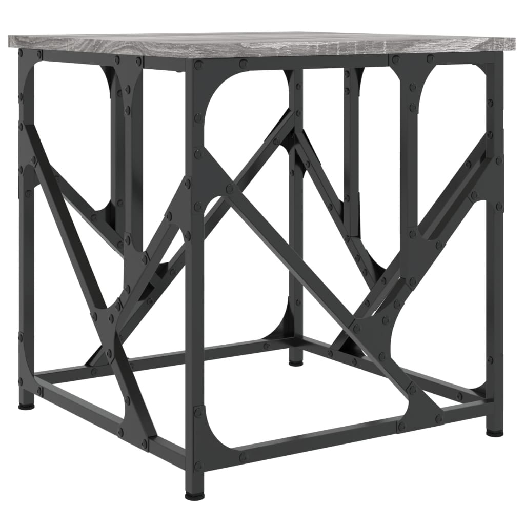 vidaXL Mesa de centro madera de ingeniería gris Sonoma 45x45x47,5 cm