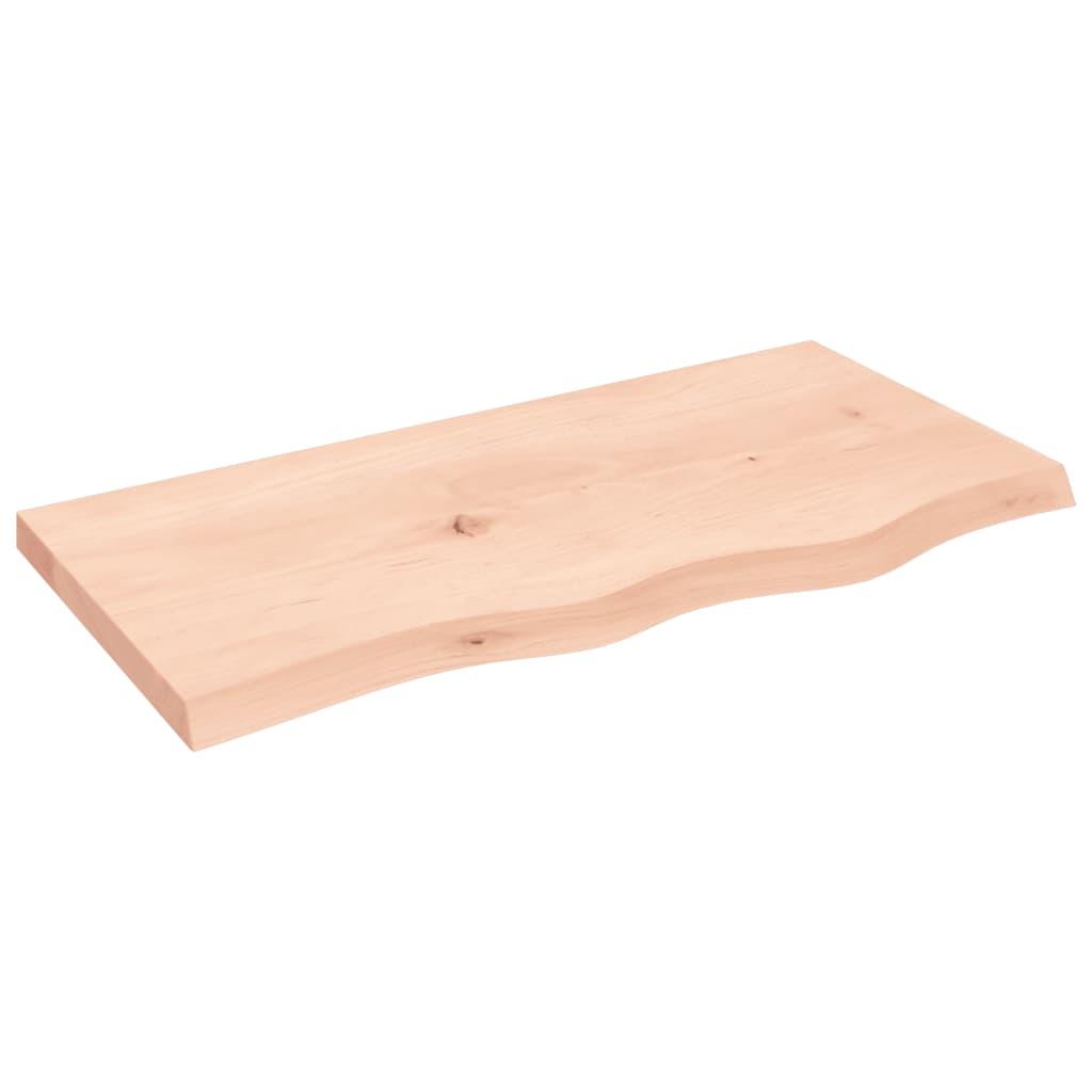 vidaXL Encimera de baño madera maciza sin tratar 80x40x(2-4) cm