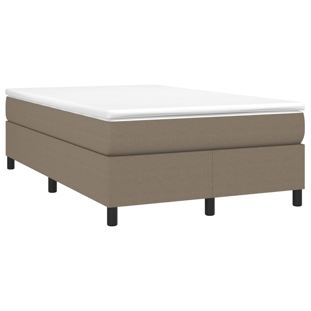 vidaXL Estructura de cama de tela gris taupe 120x200 cm