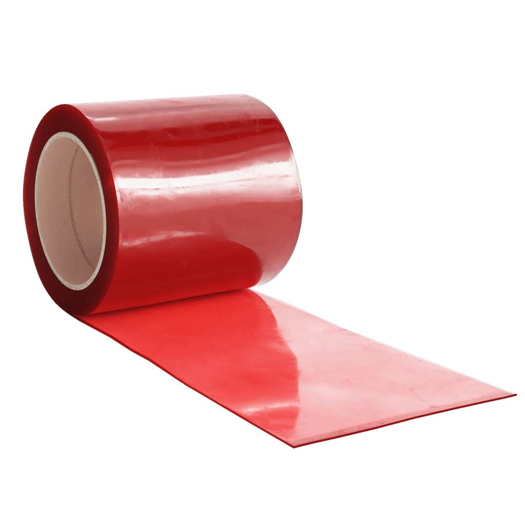 vidaXL Tira de cortina para puertas PVC rojo 200x1,6 mm 10 m