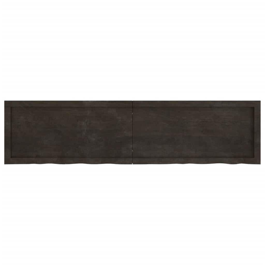 vidaXL Estante pared madera roble tratada marrón oscuro 160x40x(2-6)cm