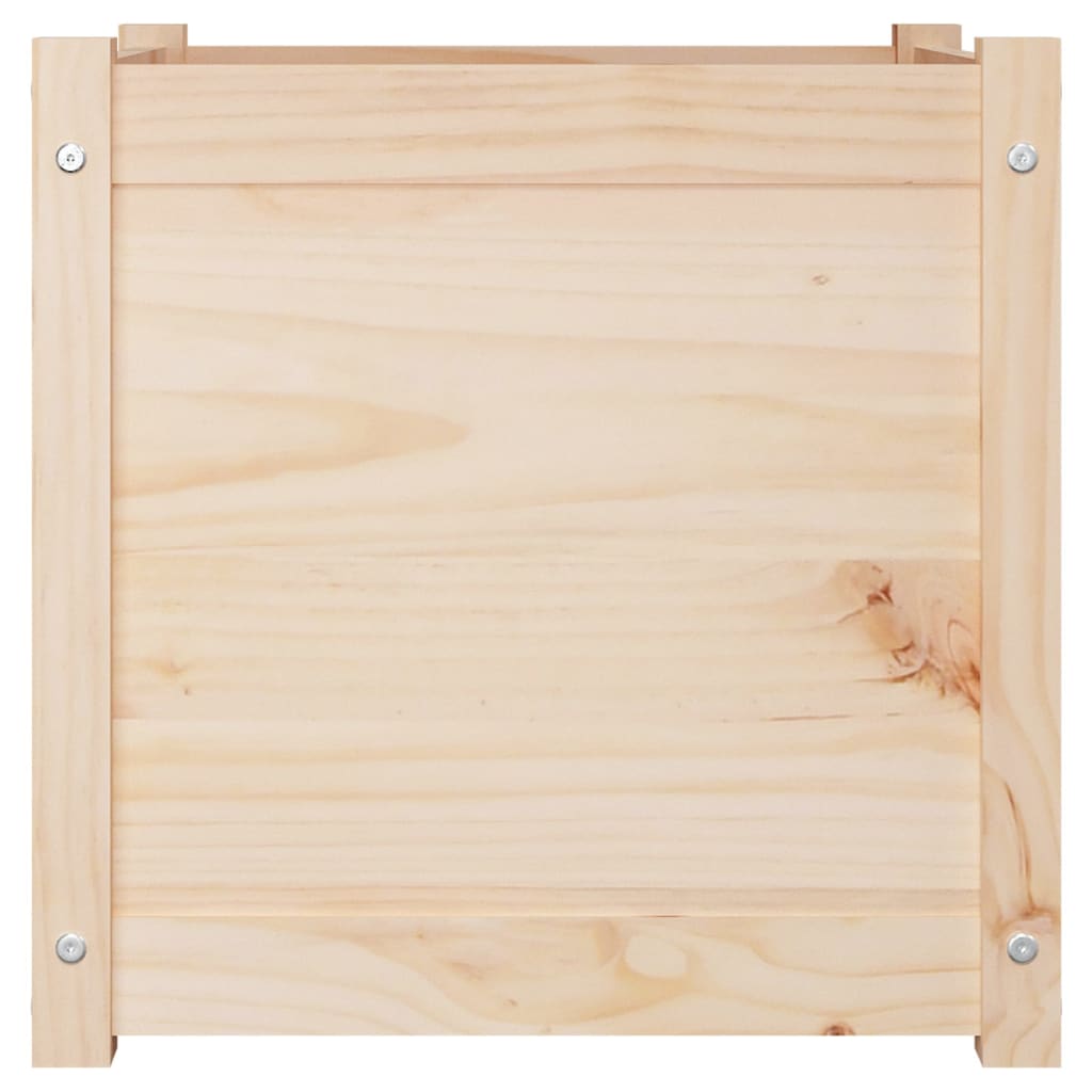 vidaXL Jardinera de madera maciza de pino 50x50x50 cm