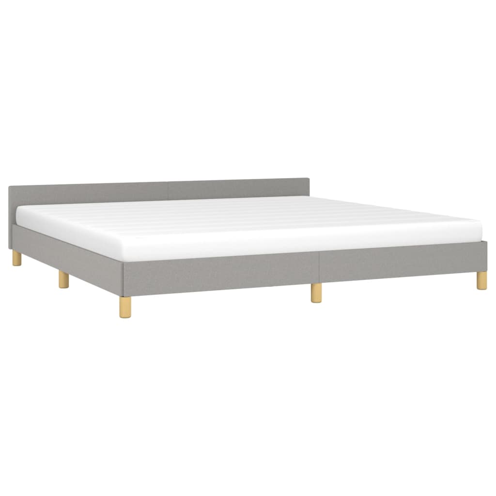 vidaXL Cama sin colchón tela gris claro 200x200 cm