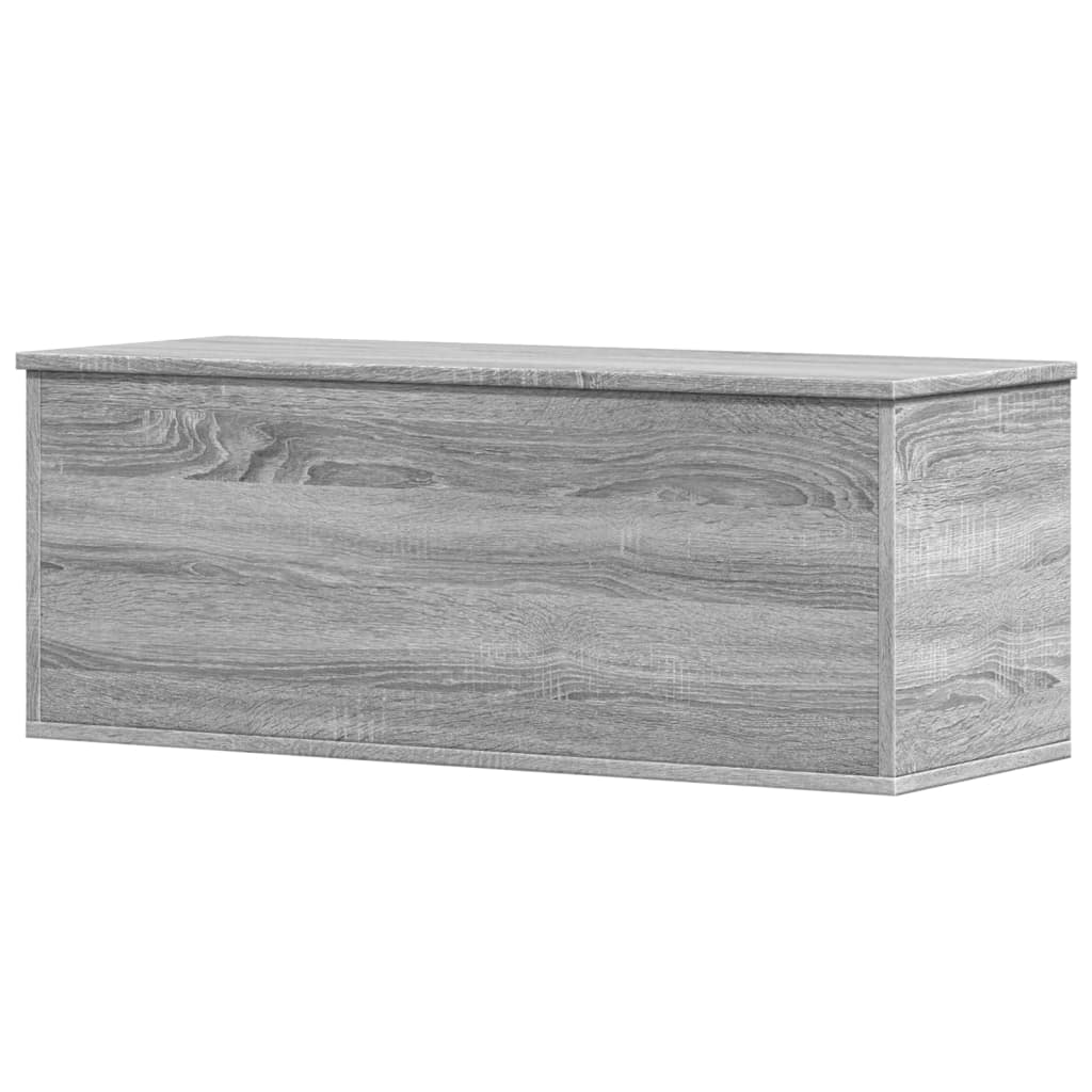 vidaXL Caja de almacenaje madera de ingeniería gris Sonoma 90x35x35 cm