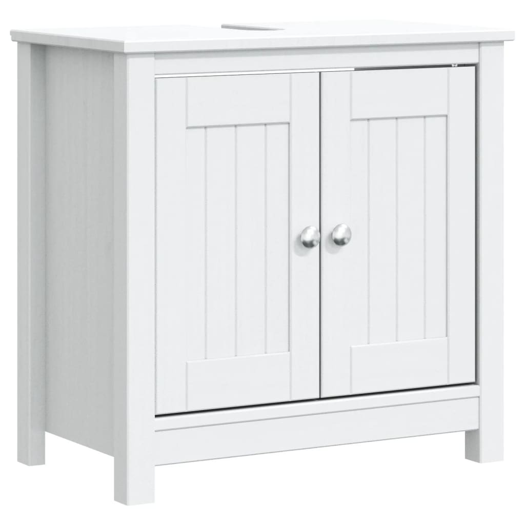 vidaXL Mueble para lavadora BERG madera maciza blanco 76x27x164,5 cm –  Bechester