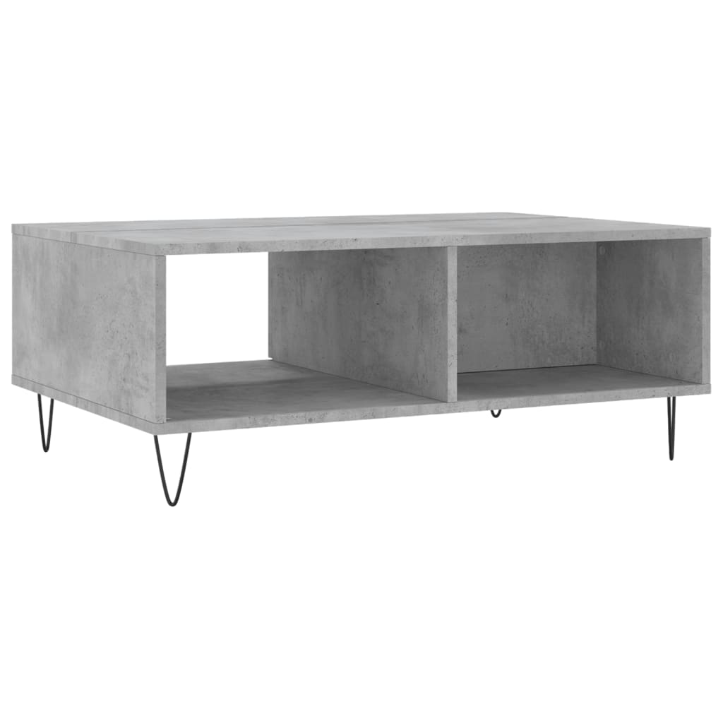 vidaXL Mesa de centro madera de ingeniería gris hormigón 90x60x35 cm