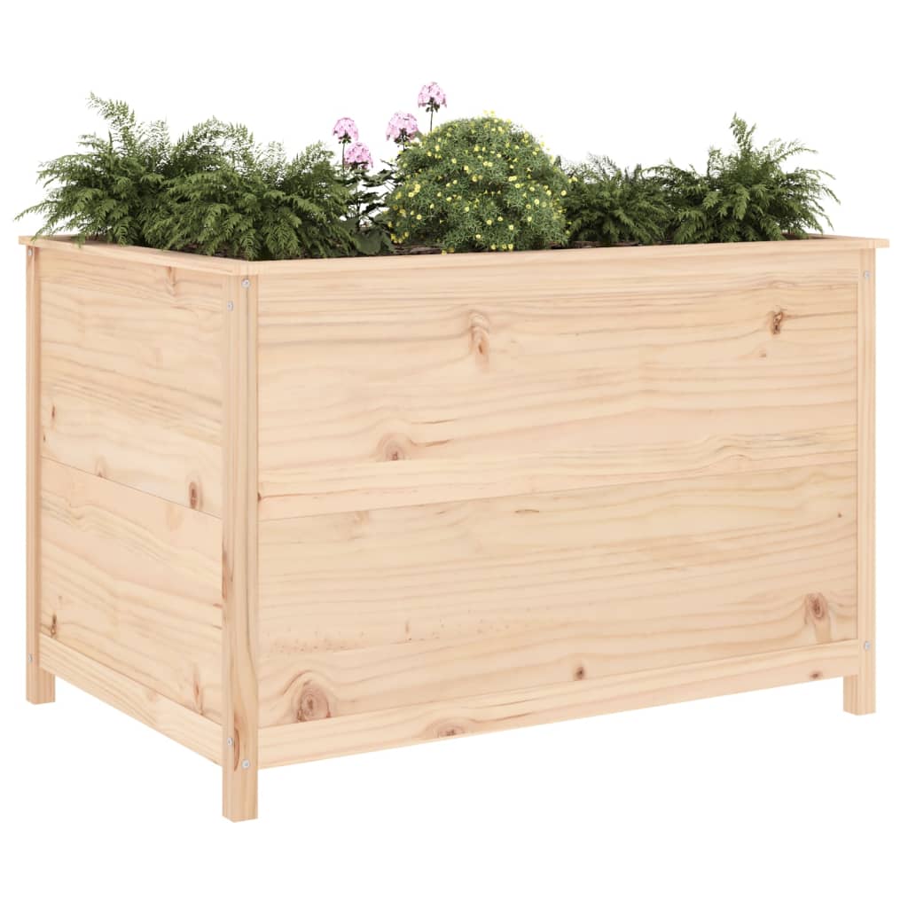 vidaXL Arriate elevado de jardín madera maciza pino 119,5x82,5x78 cm