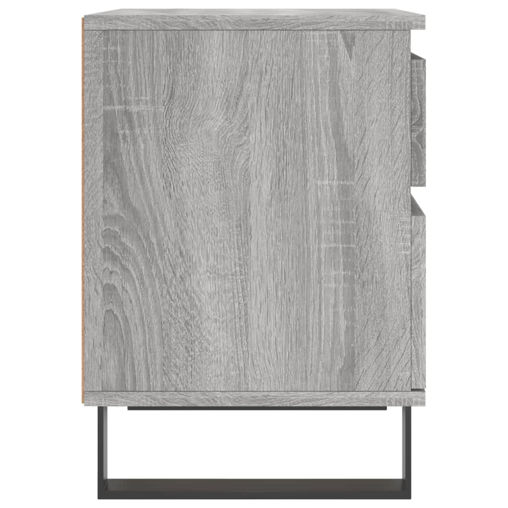 vidaXL Mesita de noche 2 uds madera ingeniería gris Sonoma 40x35x50 cm