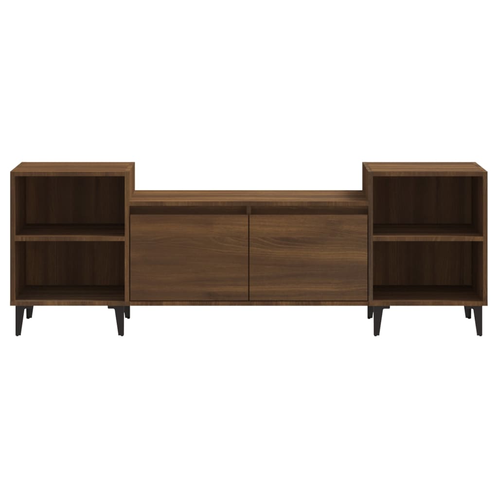 vidaXL Mueble para TV madera contrachapada marrón roble 160x35x55 cm