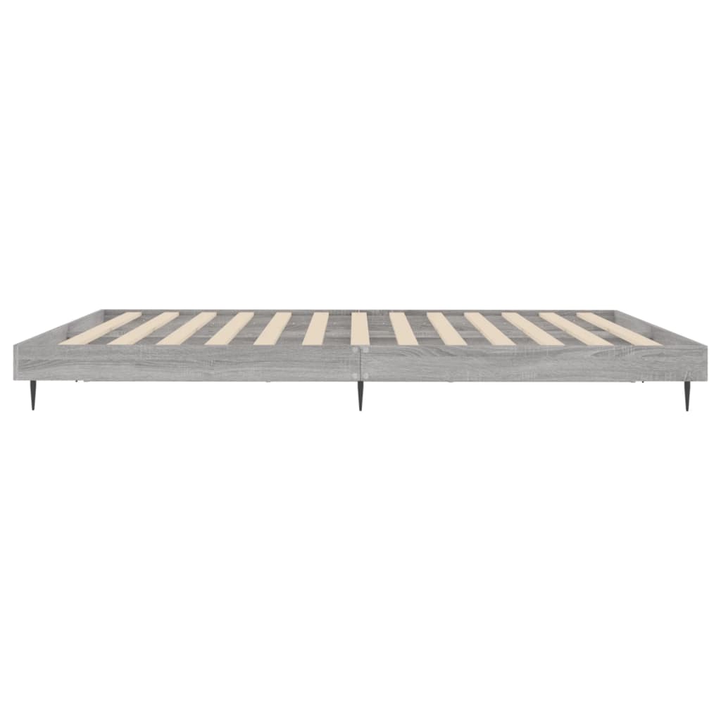 vidaXL Estructura de cama madera de ingeniería gris Sonoma 140x200 cm