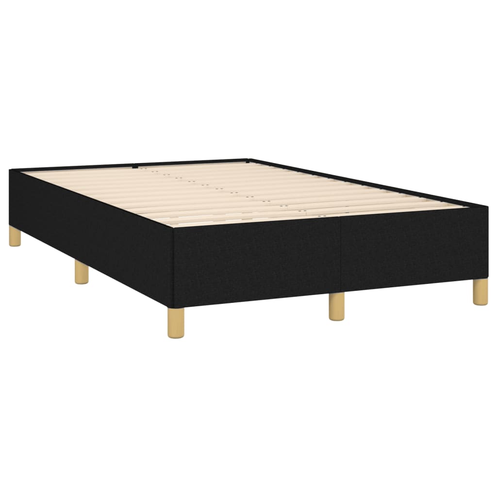 vidaXL Cama box spring con colchón y luces LED tela negro 120x190 cm