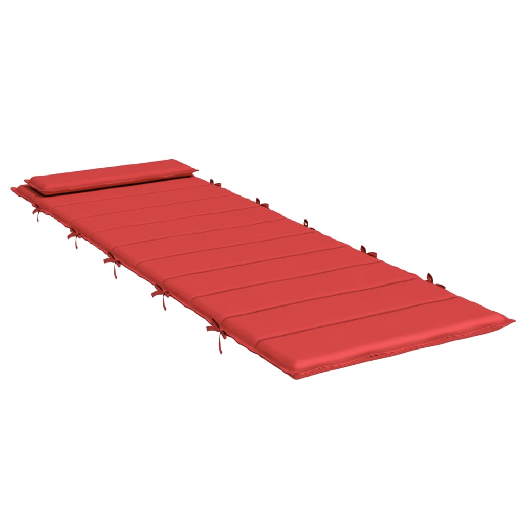 vidaXL Cojín de tumbona de tela Oxford rojo 180x60x3 cm