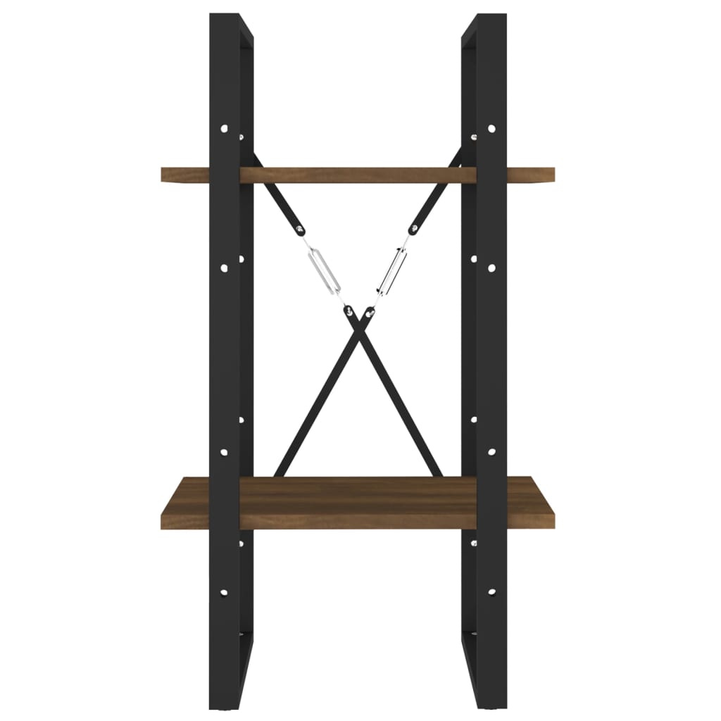 vidaXL Estantería 2 niveles madera marrón roble 40x30x70 cm