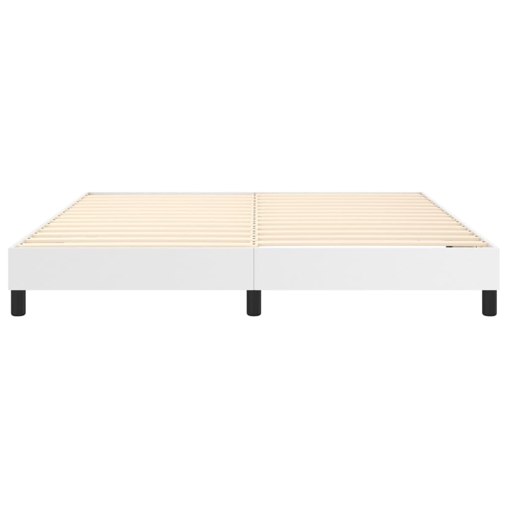 vidaXL Estructura de cama de cuero sintético blanco 180x200 cm