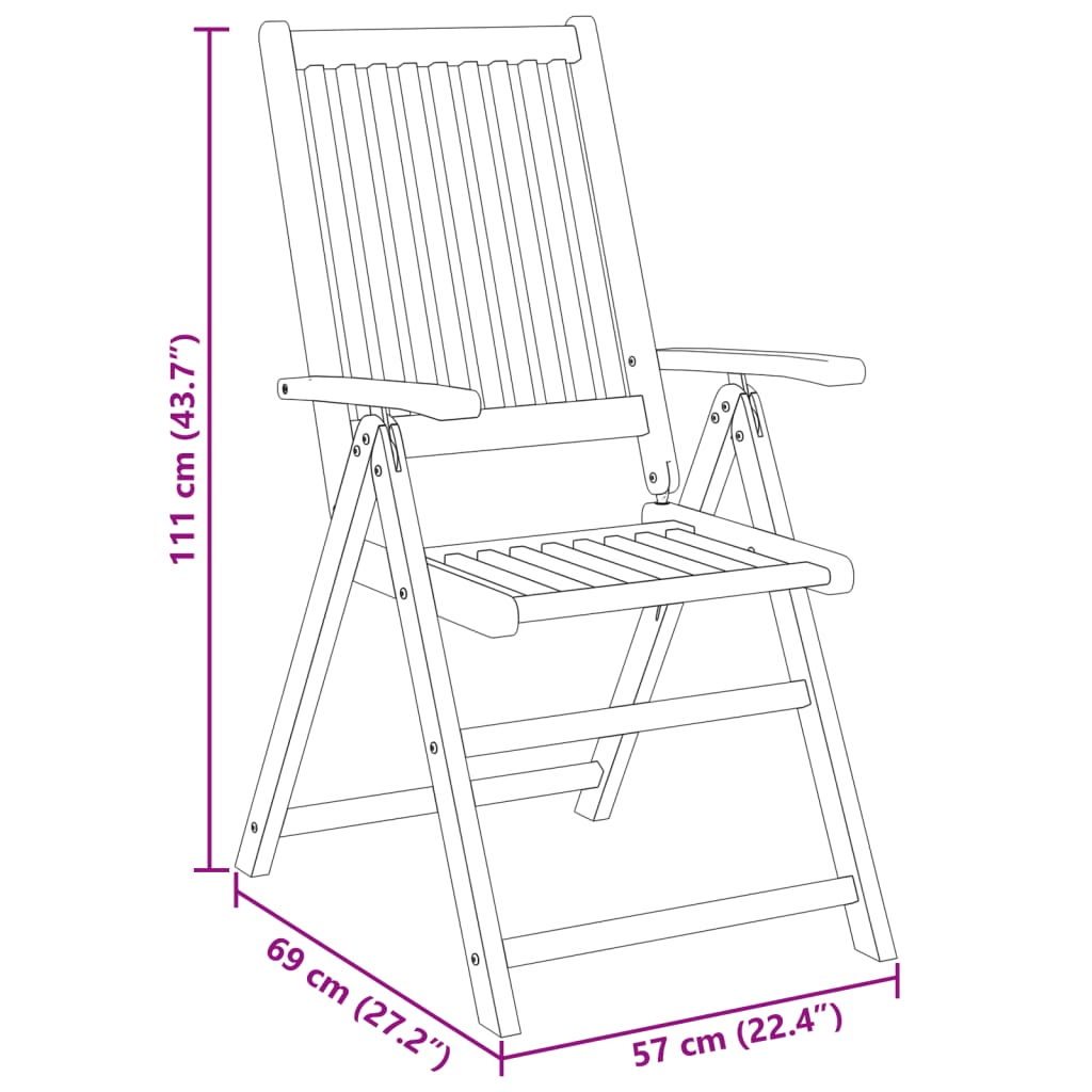 vidaXL Juego de comedor de jardín 3 piezas madera maciza de acacia