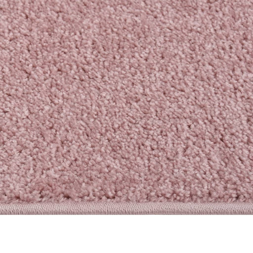 vidaXL Alfombra de pelo corto suave y lavable color rosado 200x200 cm