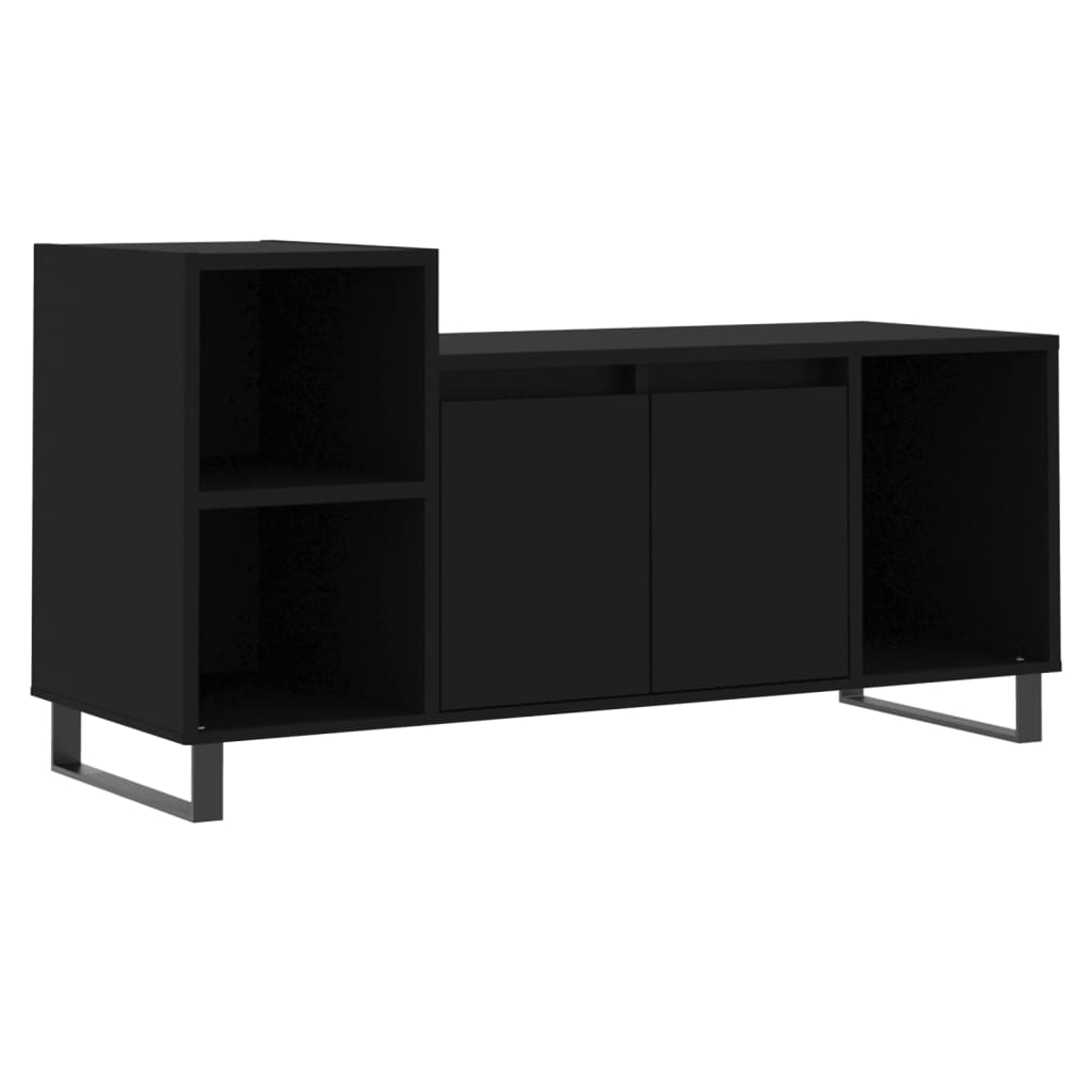 vidaXL Mueble para TV madera contrachapada negro 100x35x55 cm