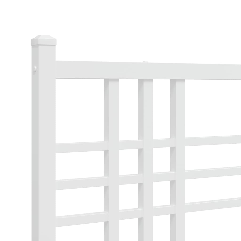 vidaXL Estructura cama sin colchón con estribo metal blanco 100x190 cm