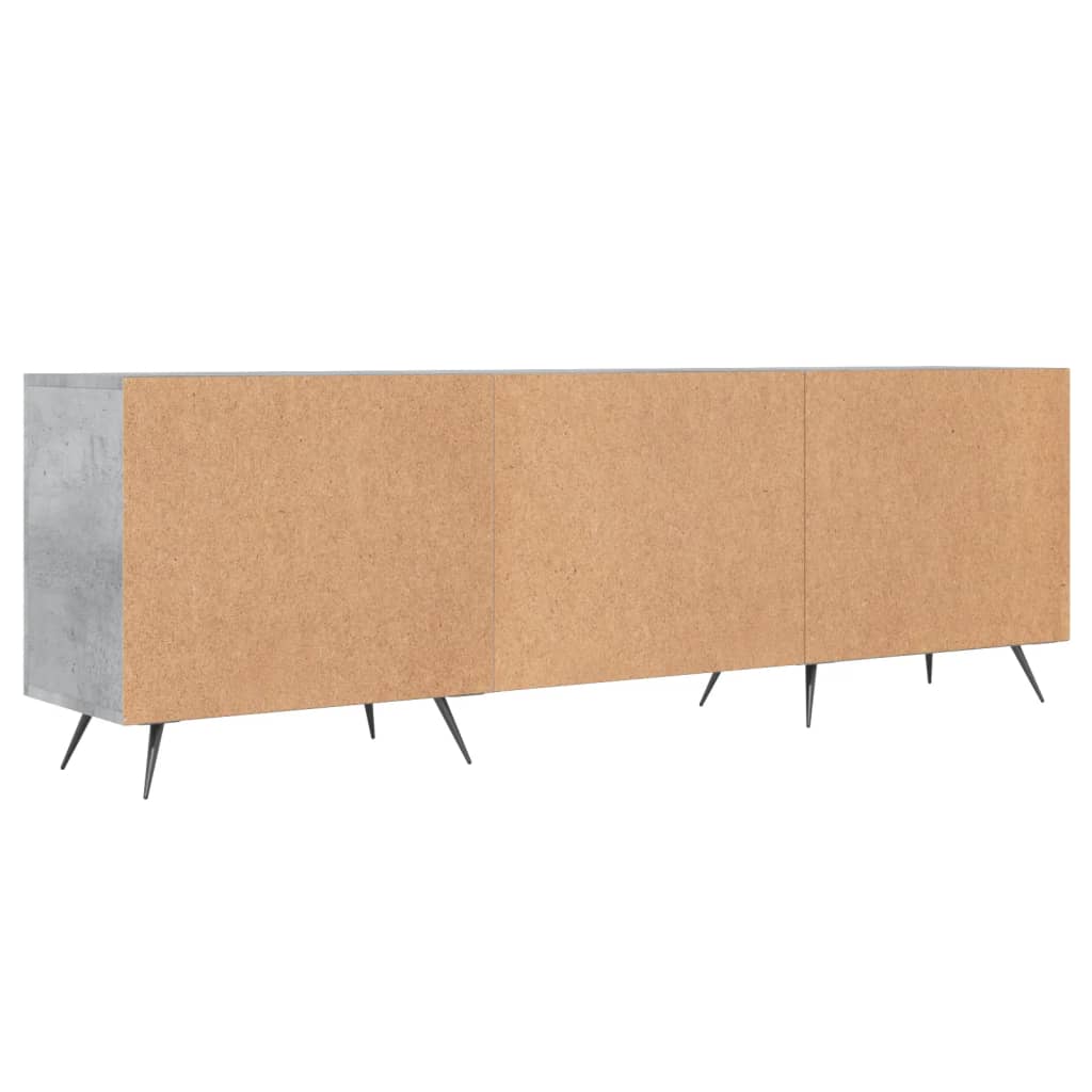 vidaXL Mueble de TV madera de ingeniería gris hormigón 150x30x50 cm