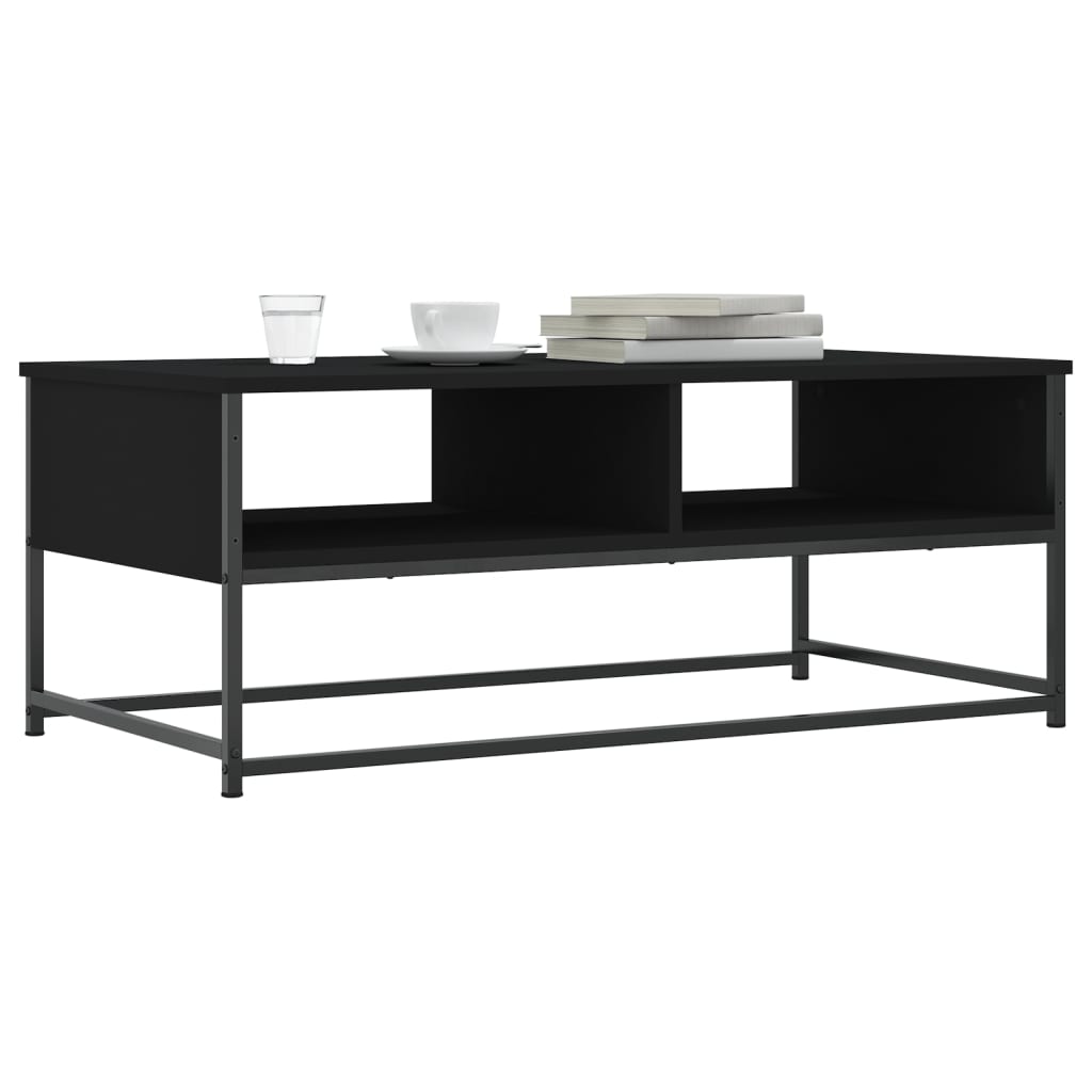 vidaXL Mesa de centro madera de ingeniería negro 100x51x40 cm