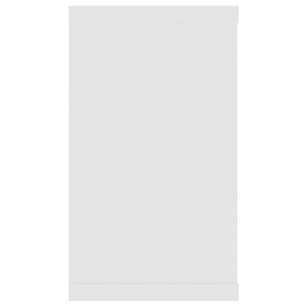 vidaXL Estantes cubo de pared 2 uds contrachapado blanco 80x15x26,5 cm