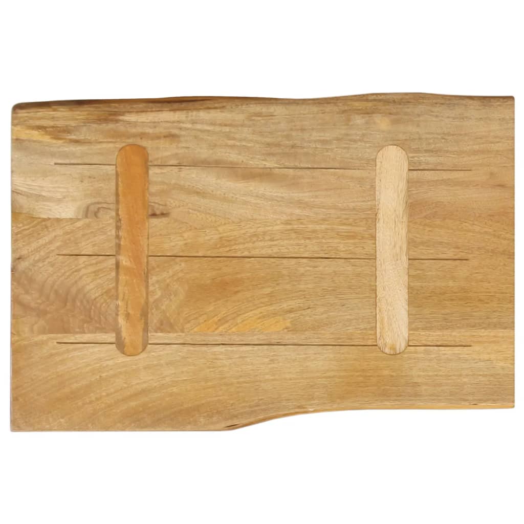 vidaXL Tablero de mesa borde natural madera maciza mango 60x40x3,8 cm