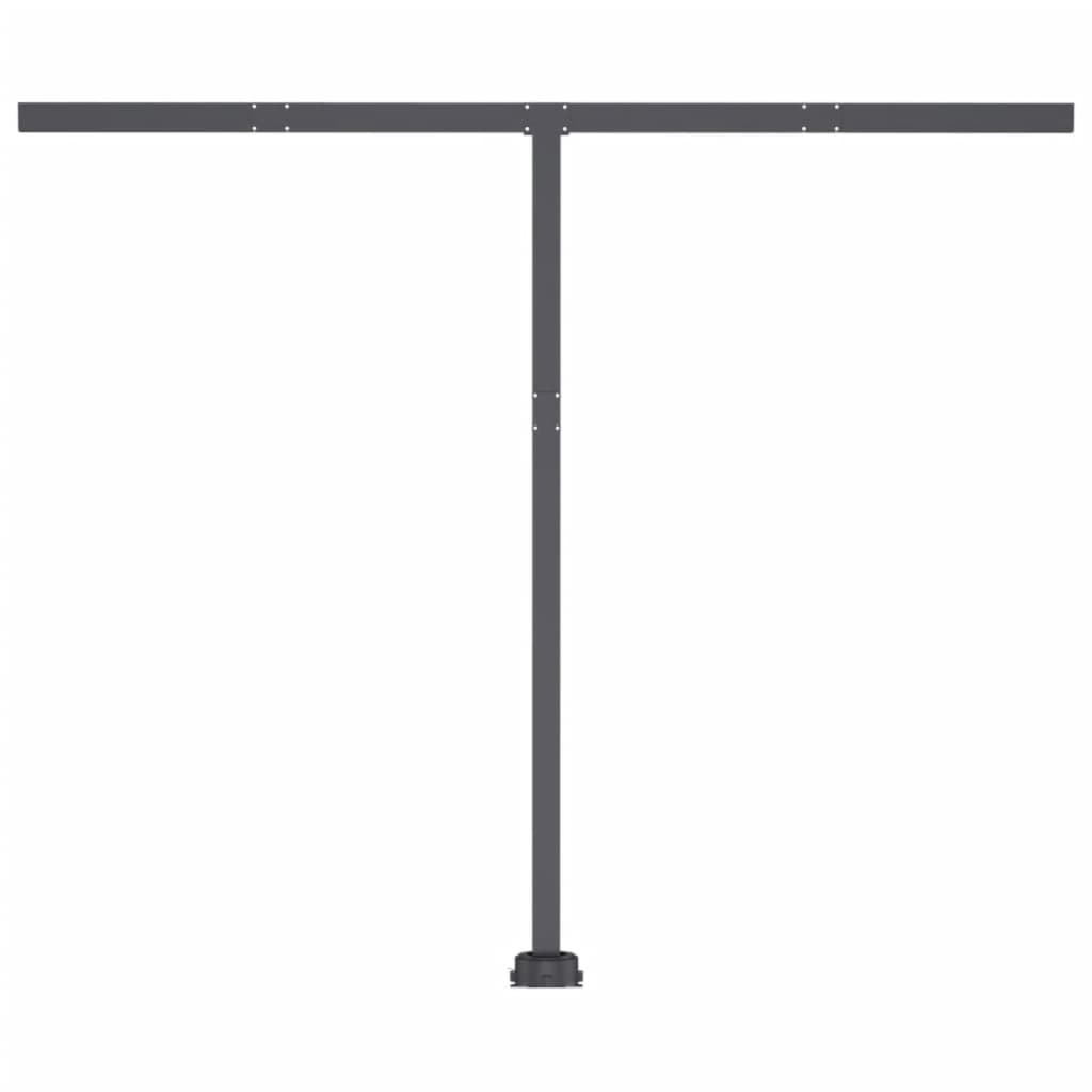 vidaXL Toldo de pie retráctil manual gris antracita 300x250 cm