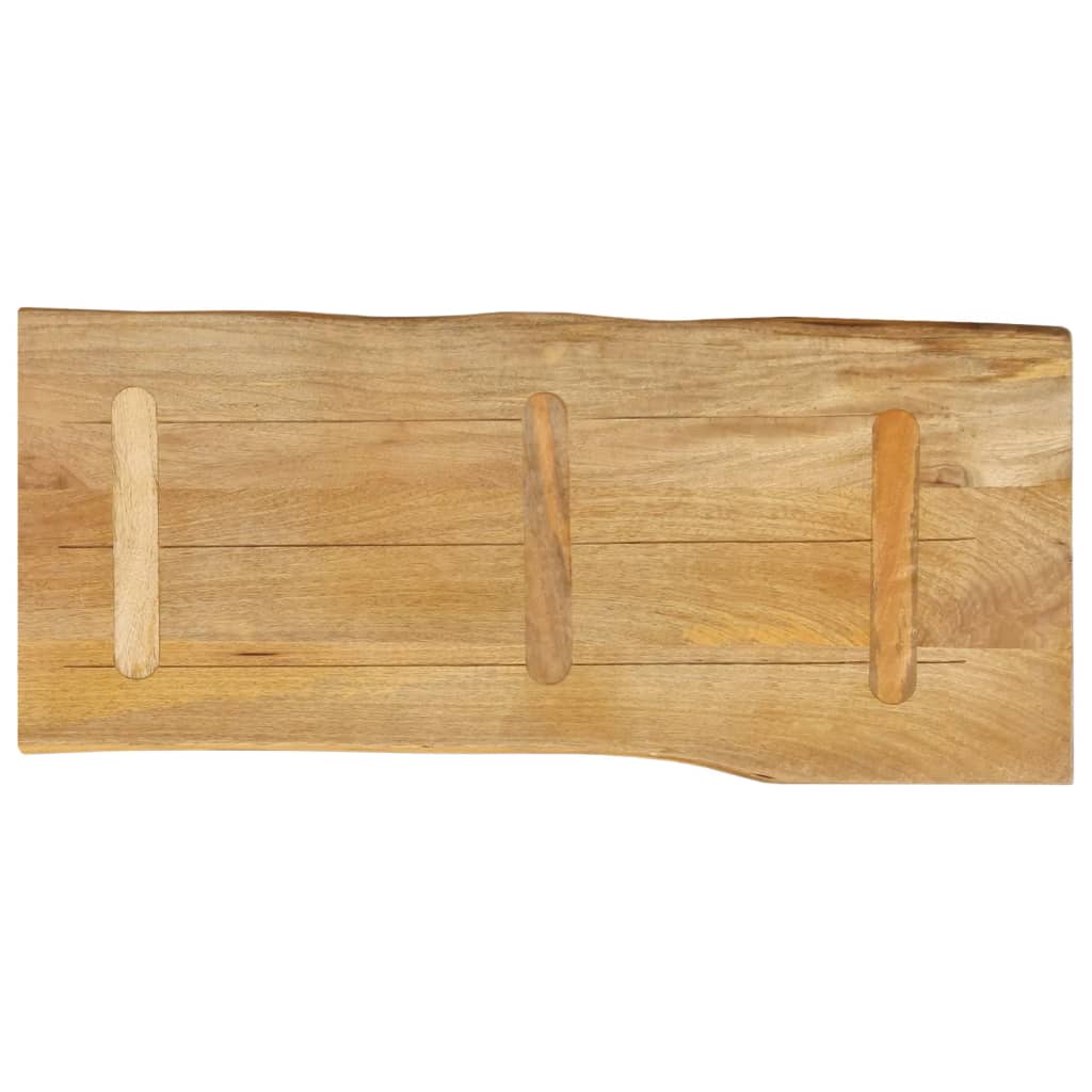 vidaXL Tablero de mesa borde natural madera maciza mango 100x40x3,8 cm