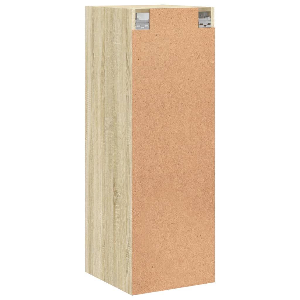 vidaXL Mueble de pared puertas de vidrio roble Sonoma 35x37x100 cm