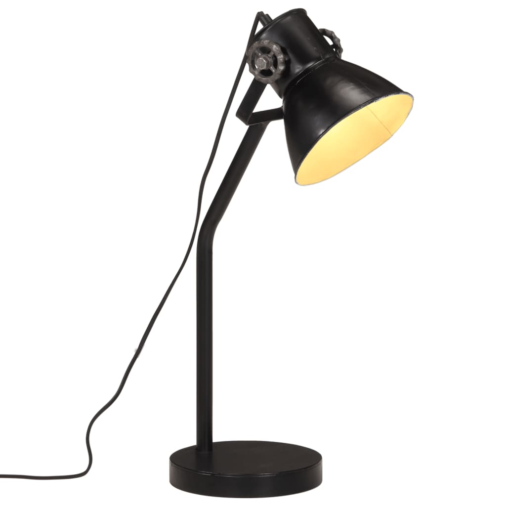 vidaXL Lámpara de escritorio negra 25 W E27 17x17x60 cm