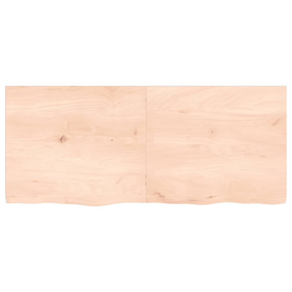 vidaXL Encimera de baño madera maciza sin tratar 140x60x(2-4) cm