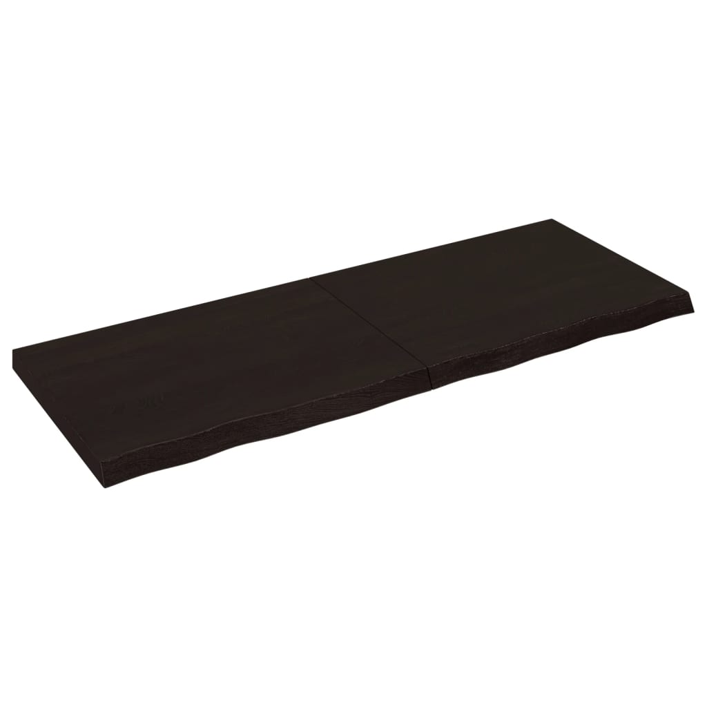 vidaXL Tablero mesa madera roble tratada marrón oscuro 160x60x(2-6) cm