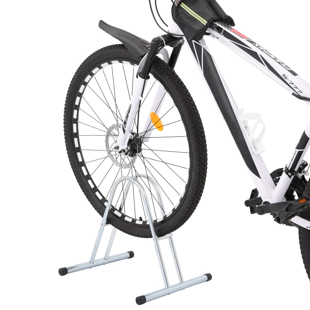 vidaXL Soporte para 1 bicicleta suelo independiente acero galvanizado