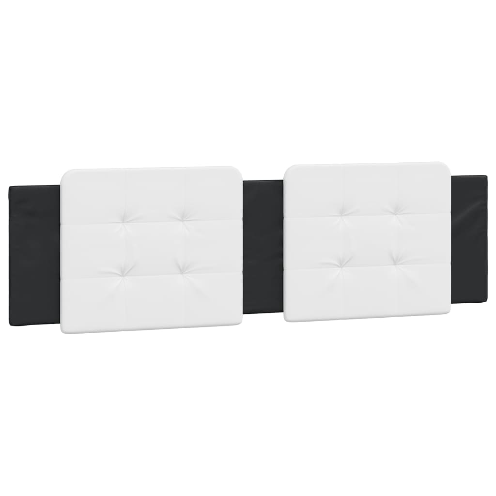 vidaXL Estructura de cama con LED sin colchón negro blanco 180x200 cm