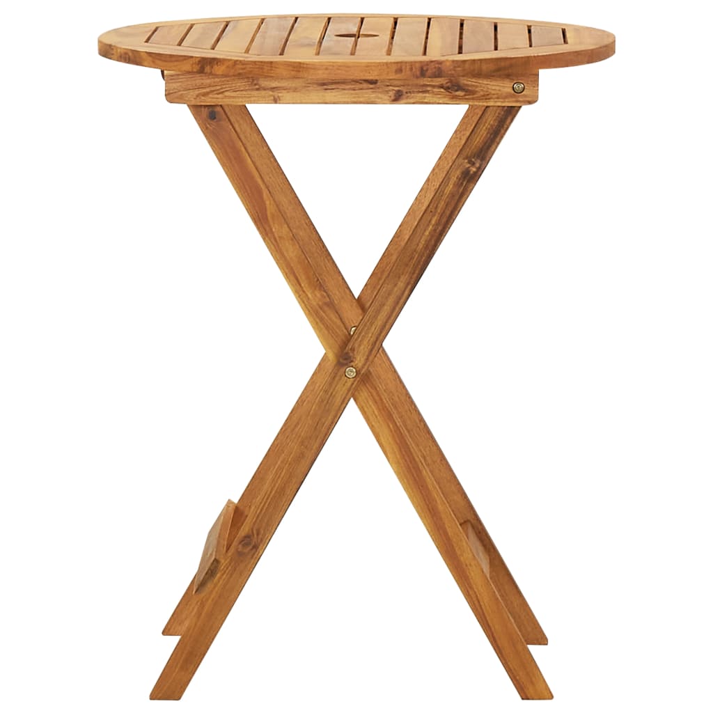 vidaXL Comedor de jardín plegable 3 piezas madera maciza de acacia