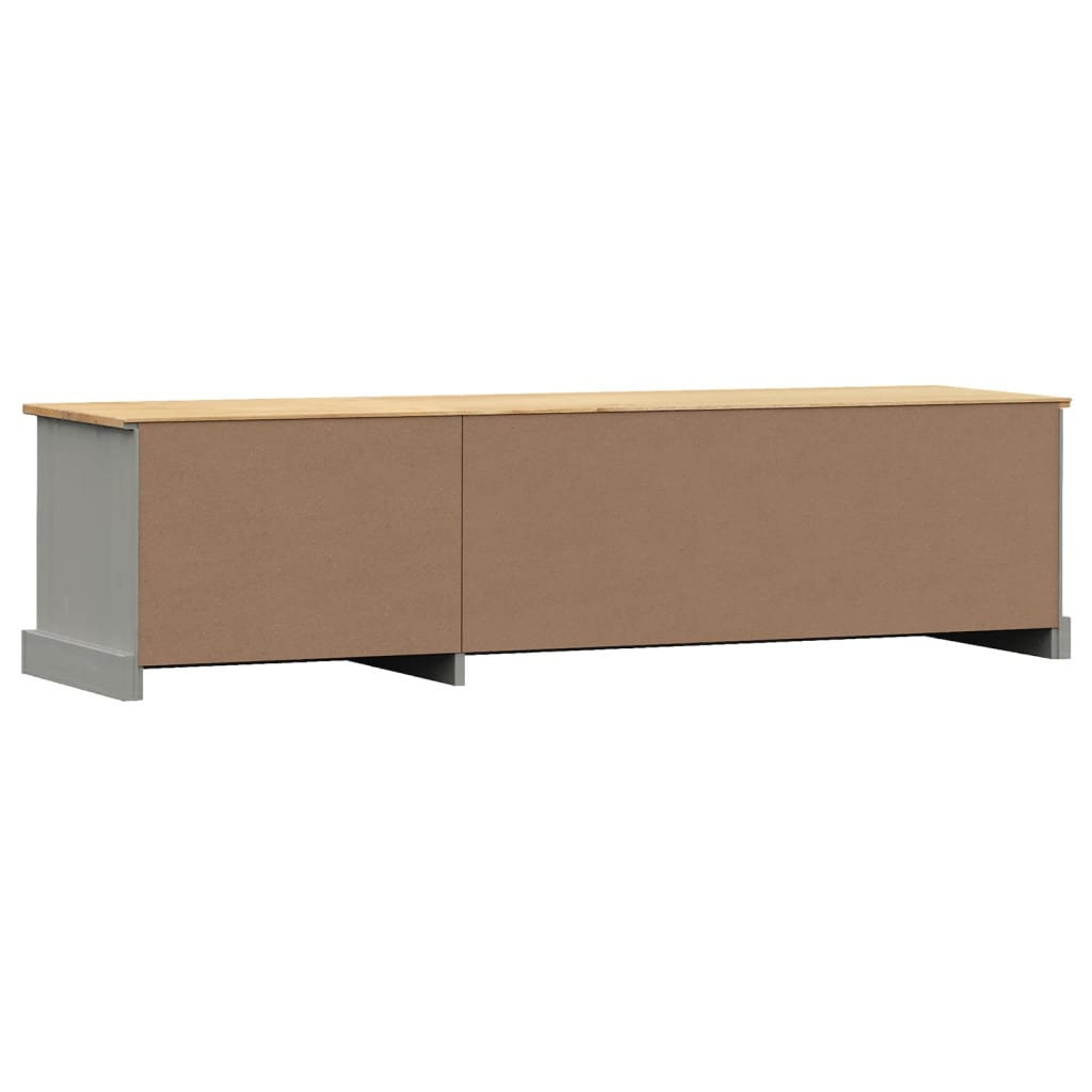 vidaXL Mueble para TV VIGO madera maciza de pino gris 156x40x40 cm