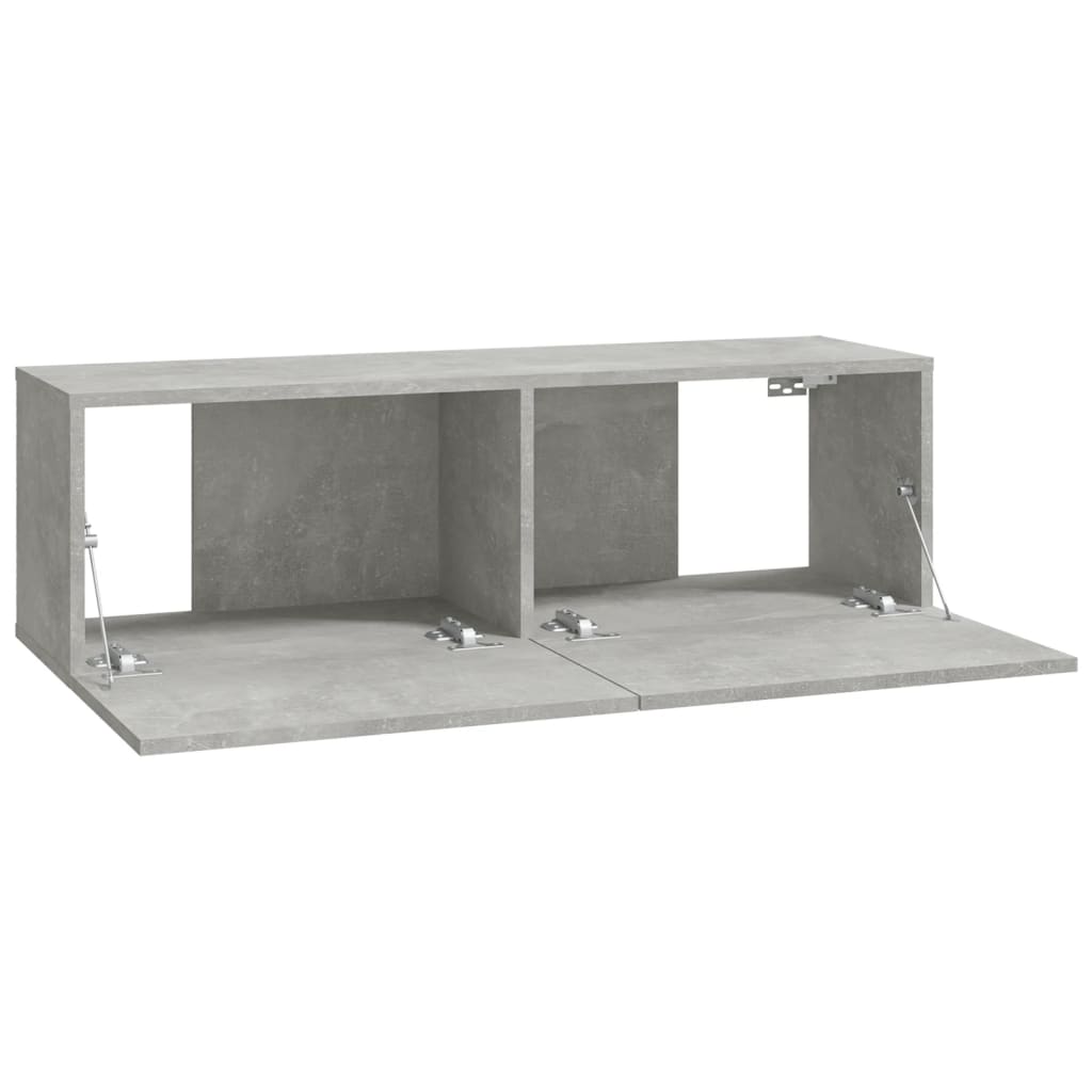 vidaXL Set de muebles de TV 8 pzas madera contrachapada gris hormigón