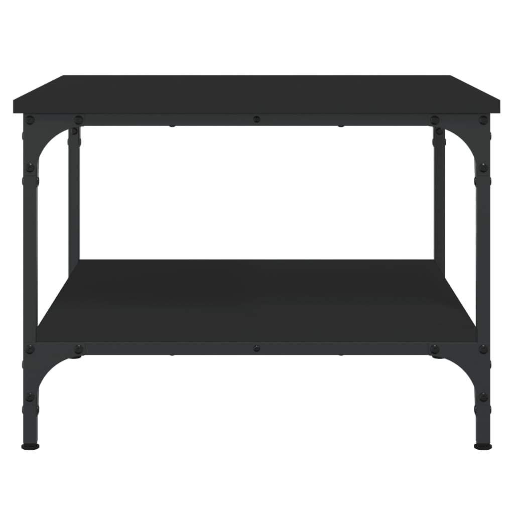 vidaXL Mesa de centro madera de ingeniería negro 55x55x40 cm