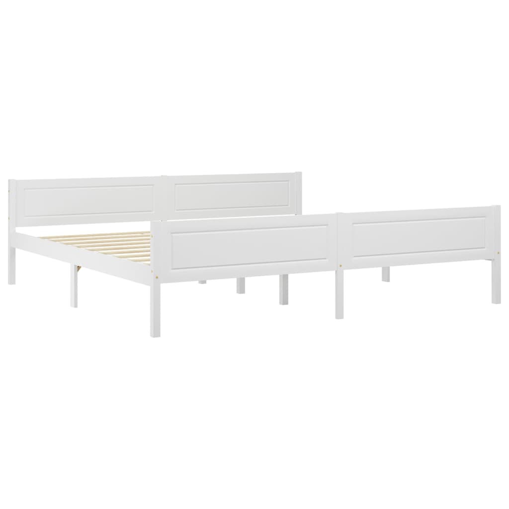 vidaXL Estructura de cama sin colchón madera de pino blanco 200x200 cm