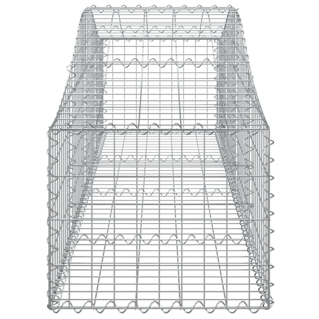 vidaXL Cestas de gaviones 13 uds forma de arco hierro 200x50x40/60 cm